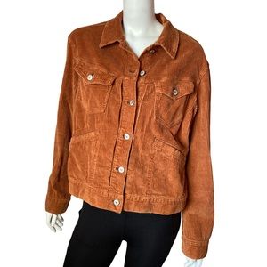 Free People Corduroy Button Jacket